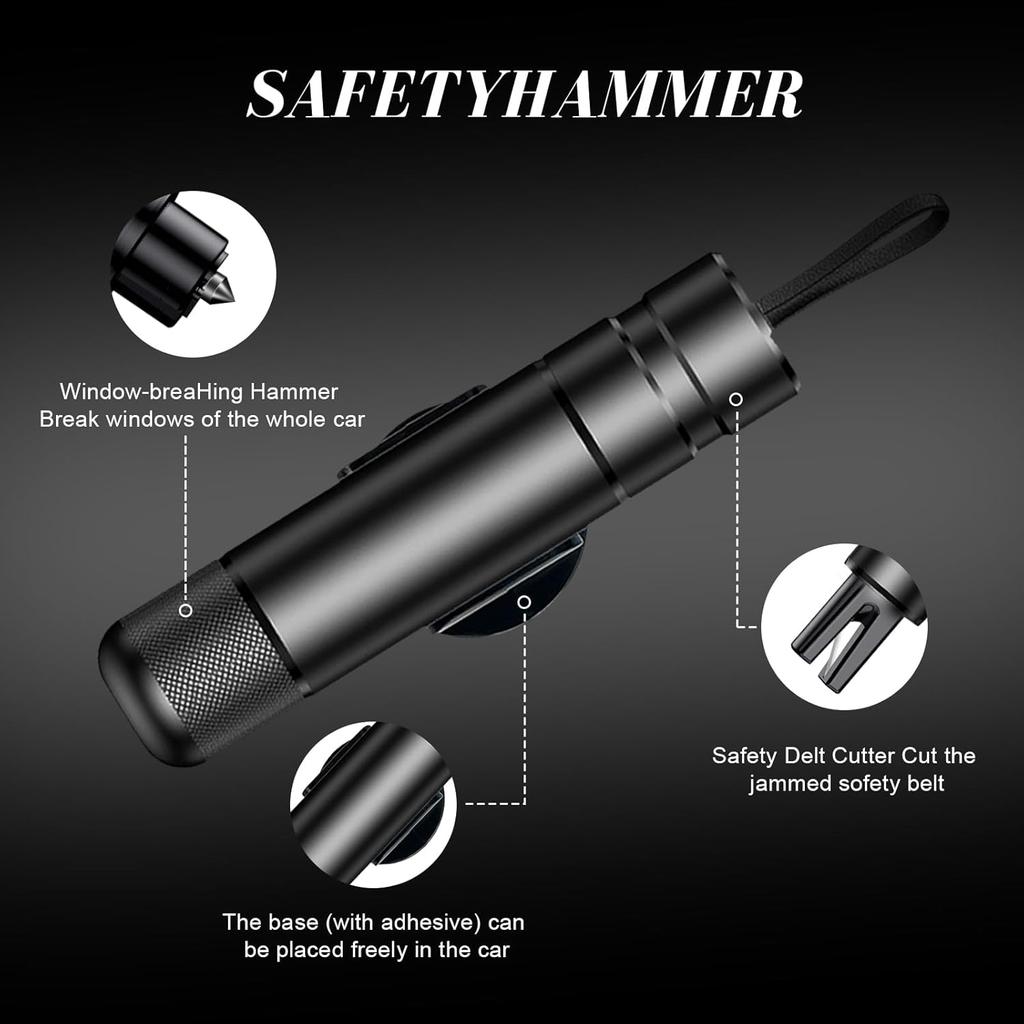 1Pc Dual-use Car Safety Escape Hammer with Underwater Window Breaker and Scissors for Quick Escape