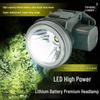 Rechargeable High-Power Headlamp: Long-lasting Lithium Battery, Super Bright, Long-Range, Ideal for Night Fishing and Beachcombing