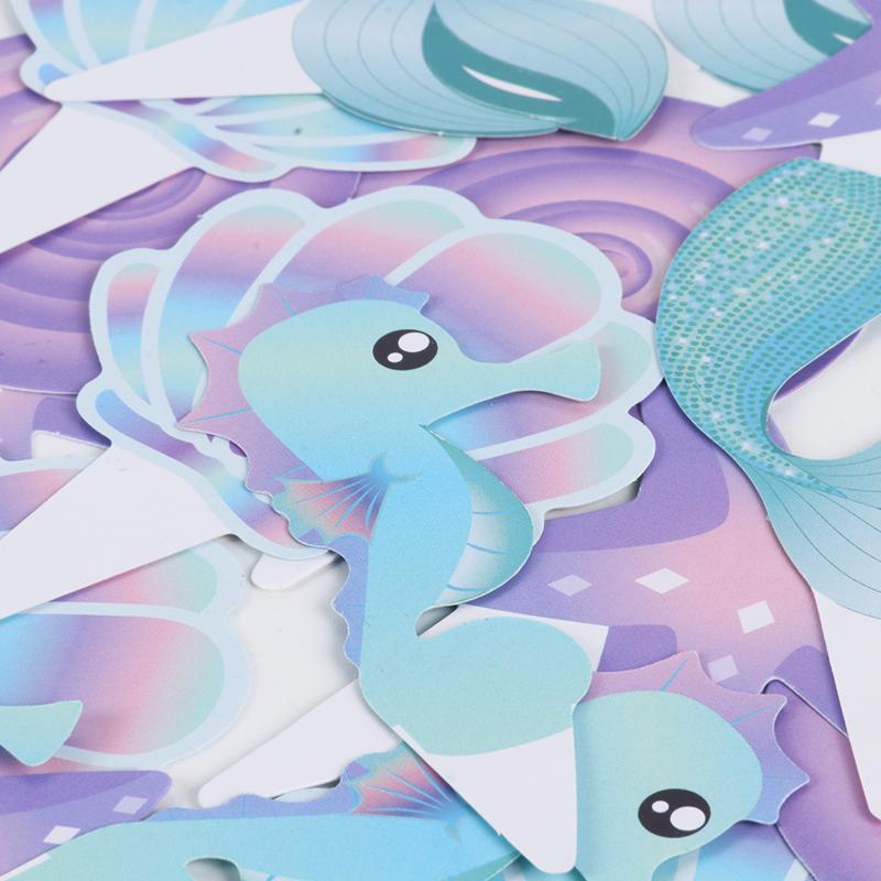 Mermaid Party Cupcake Toppers Under the Sea Theme Birthday Party Wedding Decor Ocean Cupcake Wrappers Girls Baby Shower Supplies