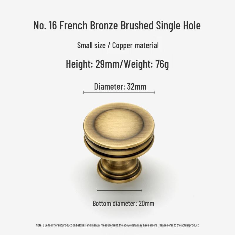 Antique Bronze Round Ball Cabinet Drawer Pull Handle