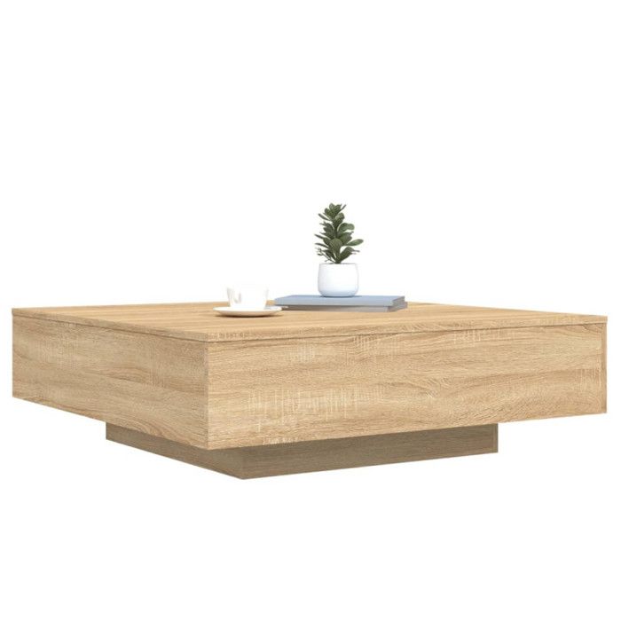 VidaXL Table basse chêne sonoma 100x100x31 cm bois d'ingénierie 836597