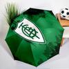 Green Shield Emblem Design Printed Automatic Umbrella, 8-Frame for Travel, camping, Casual Umbrella, Essential Gift for  for family and friends