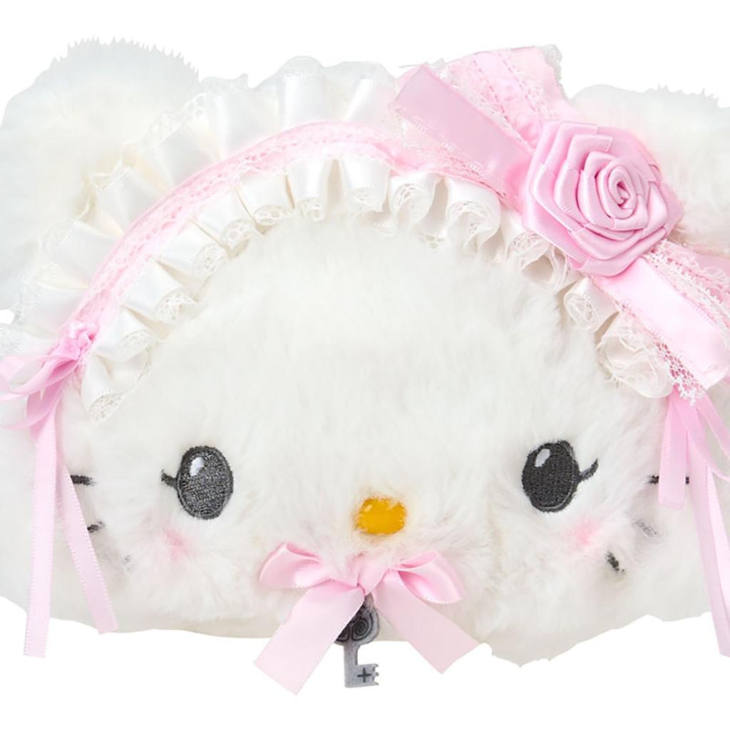 Sanrio Pouch Charmmy Ages 3 and 012165 Face-Shaped (White Frill) Kitty, Up,