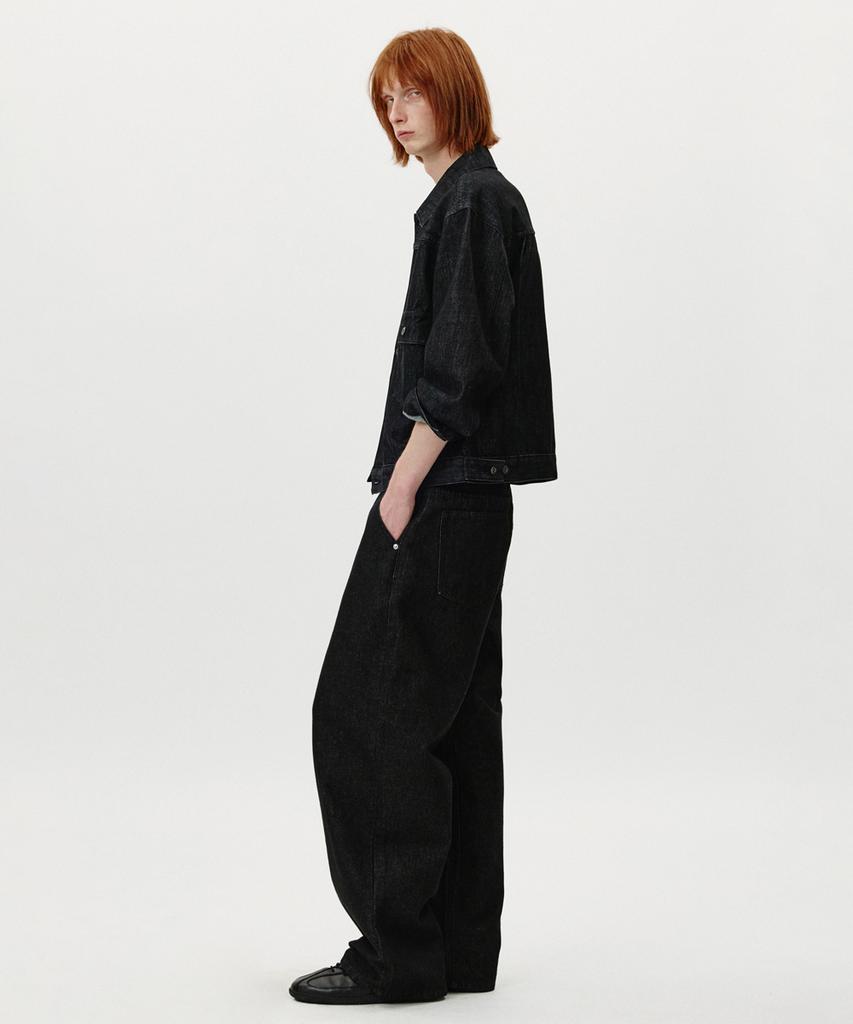 Nofamous Washed Pocket Denim Jacket (Black)