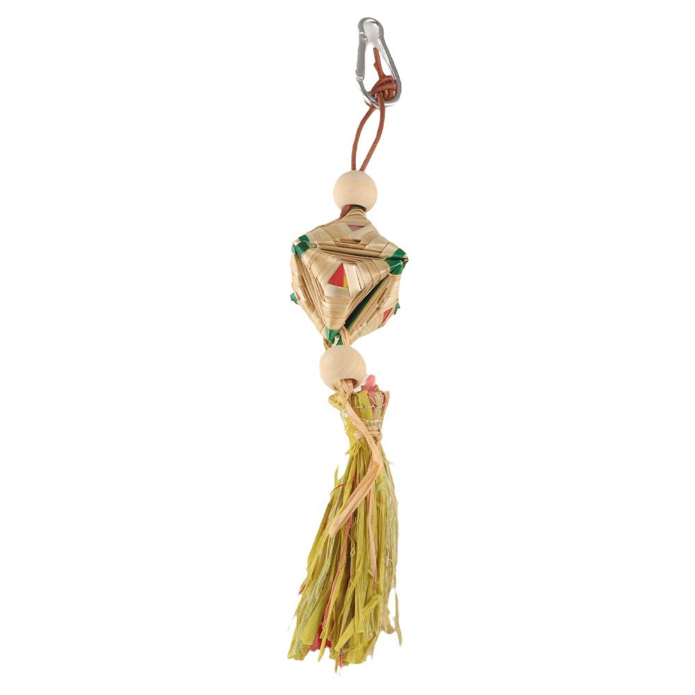 

Handmade Bird Chew Funny Natural Pet Straw Chewing Bite Hanging Swing Colorful Birds Interactive Interactive Training