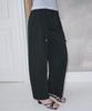 Kiyamo Mocha One-Pleat Curved Cotton Pants _Black
