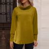 Women's Solid Color Fashion Casual Turtleneck Sweater French Cashmere Ground Sweater Top