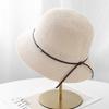 French Elegant Bow Knitted Fisherman's Hat Children's Spring and Autumn Fashion Casual Small Brim Hat Sunscreen Sun Hat Tide
