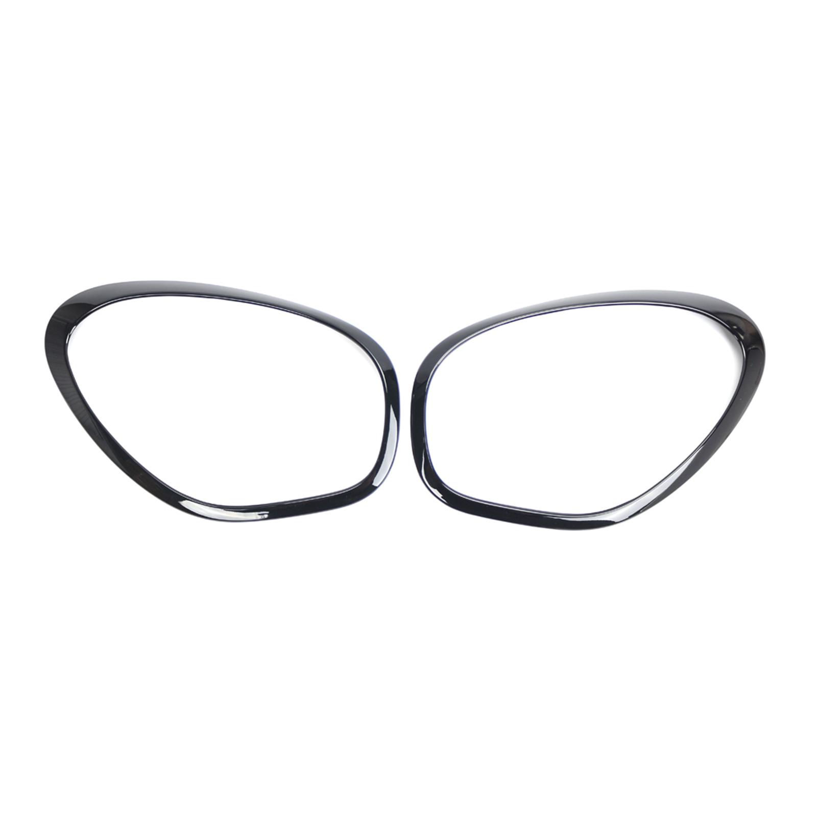 

2x Car Lamp Ring Cover Case Replacement Headlight Frame Cover Housing Decoration Stickers for R60-Countryman John-Cooper