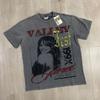 Meichao Vale New Retro Character Print Summer High Street Men and Women Loose Casual Wash Old Short Sleeve T-shirt