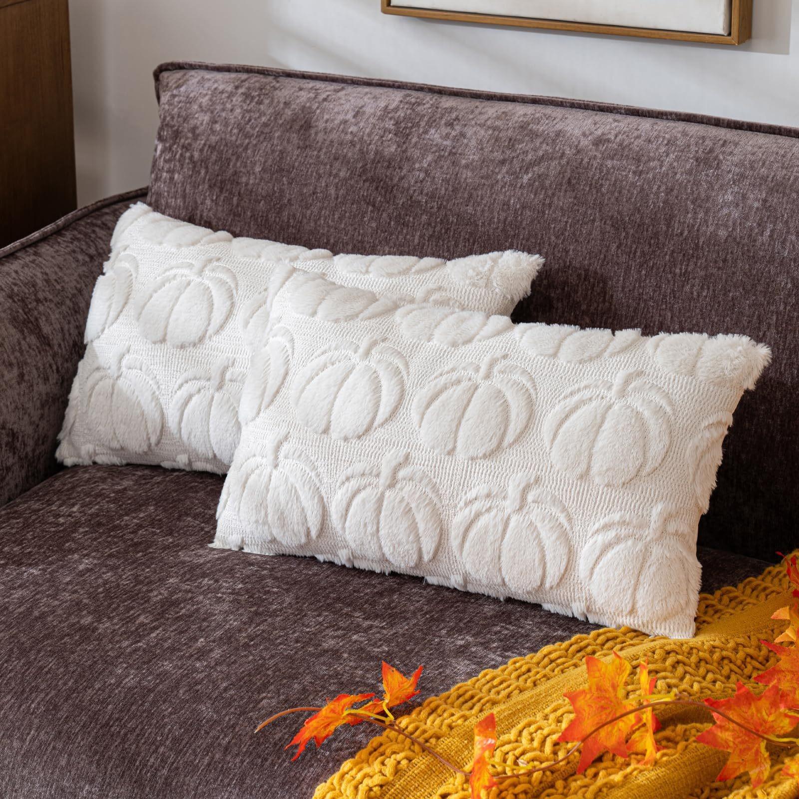 

Чехол на подушку на Хэллоуин, плюшевая подушка, веселое праздничное украшение, чехол для дивана в гостиной One Size белый