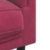 3 piece sofa set with cushions wine red velvet