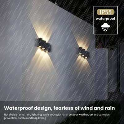 Aluminum LED Wall Lamp Outdoor Waterproof IP66 Yard Wall Light 4W 6W 8W 12W Garden Lights Bedroom Living Room Stairs Lighting