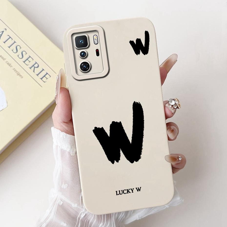 New Fashion Letter Phone Case For Xiaomi Redmi Note 10 Pro 5G Soft Silicone Shockproof Cover For Redmi Note10 5G 10T Bumper