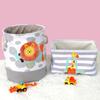 Canvas Clothes Basket Lions Giraffe Laundry Hamper with Handles Waterproof Storage Organizer Perfect for Kids Boys Girls