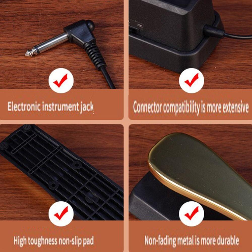 2 Color Piano Sustain Pedal Anti-Slip Musical Instrument Accessories for Yamaha Roland