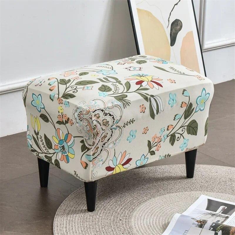 Floral Sloping Arm King Armchair Cover Elastic Armchair Slipcover Wingback Wing Sofa Back Chair Cover Elastic Chair Slipcover