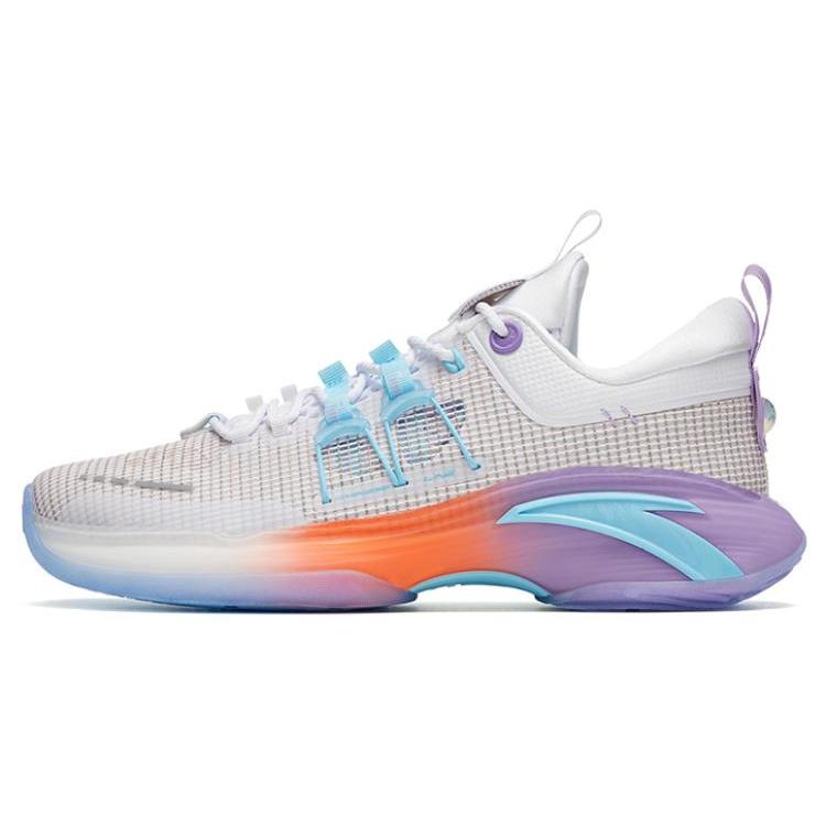 

New ANTA Basketball Shoes Men s Low top Purple White 112311105-1 44