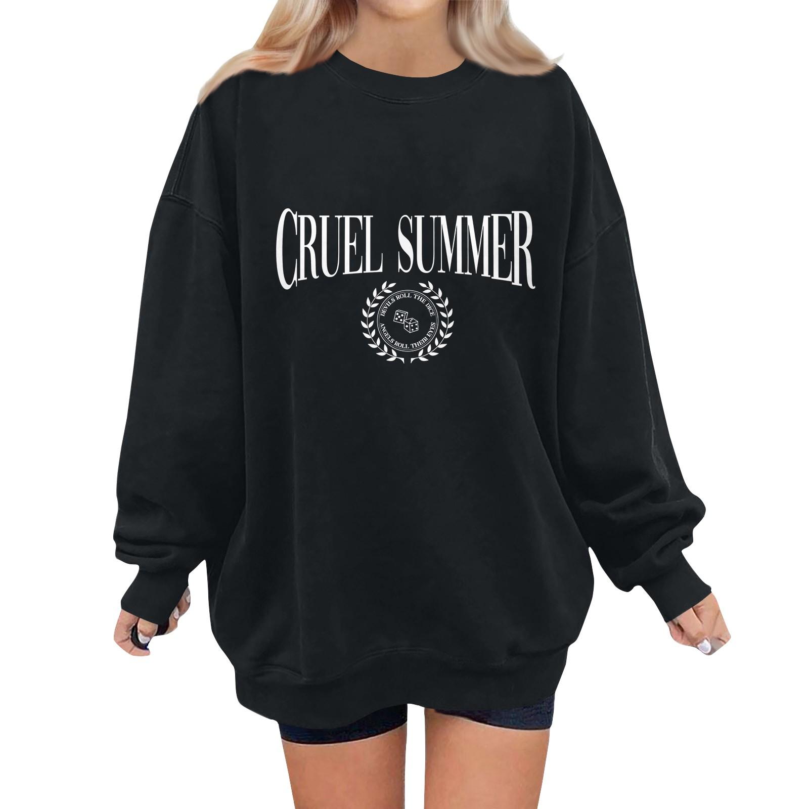 Женская повседневная модная блузка с длинным рукавом и карманом с цветочным принтом и круглым вырезом S чёрный