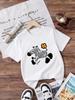 Cute Cartoon Zebra Flower Print Boys Short Sleeve T Shirt Simple Animal Graphic Toddler Kids Casual Summer Tee Top
