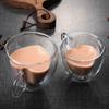 Drinkware Glass Cup for Juice Milk Kitchen Dinking Glasses Tea Cup Insulated Glass Cup Coffee Mug