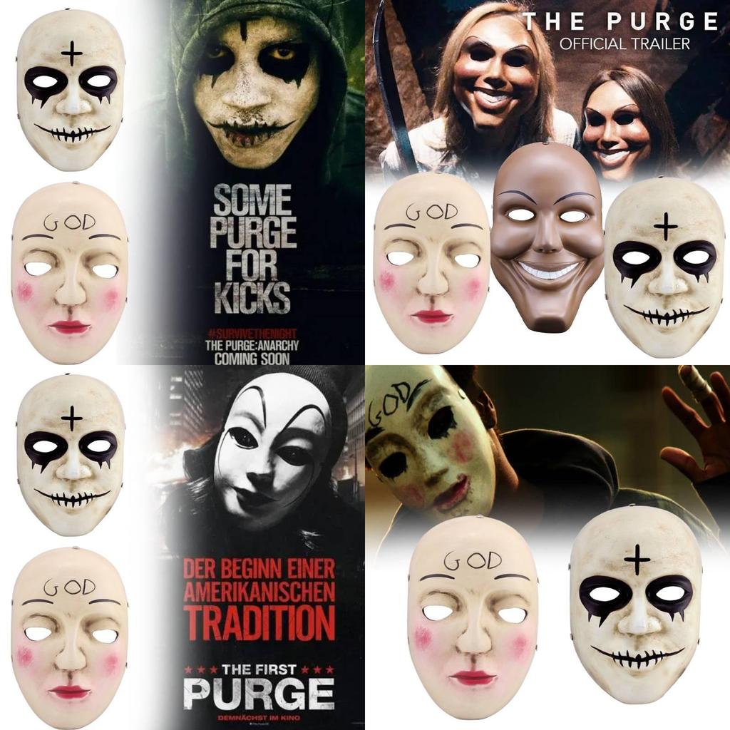 Exquisite Human Purge Plan God Horror Mask Featuring Smiling Face Full Face Resin Collectible