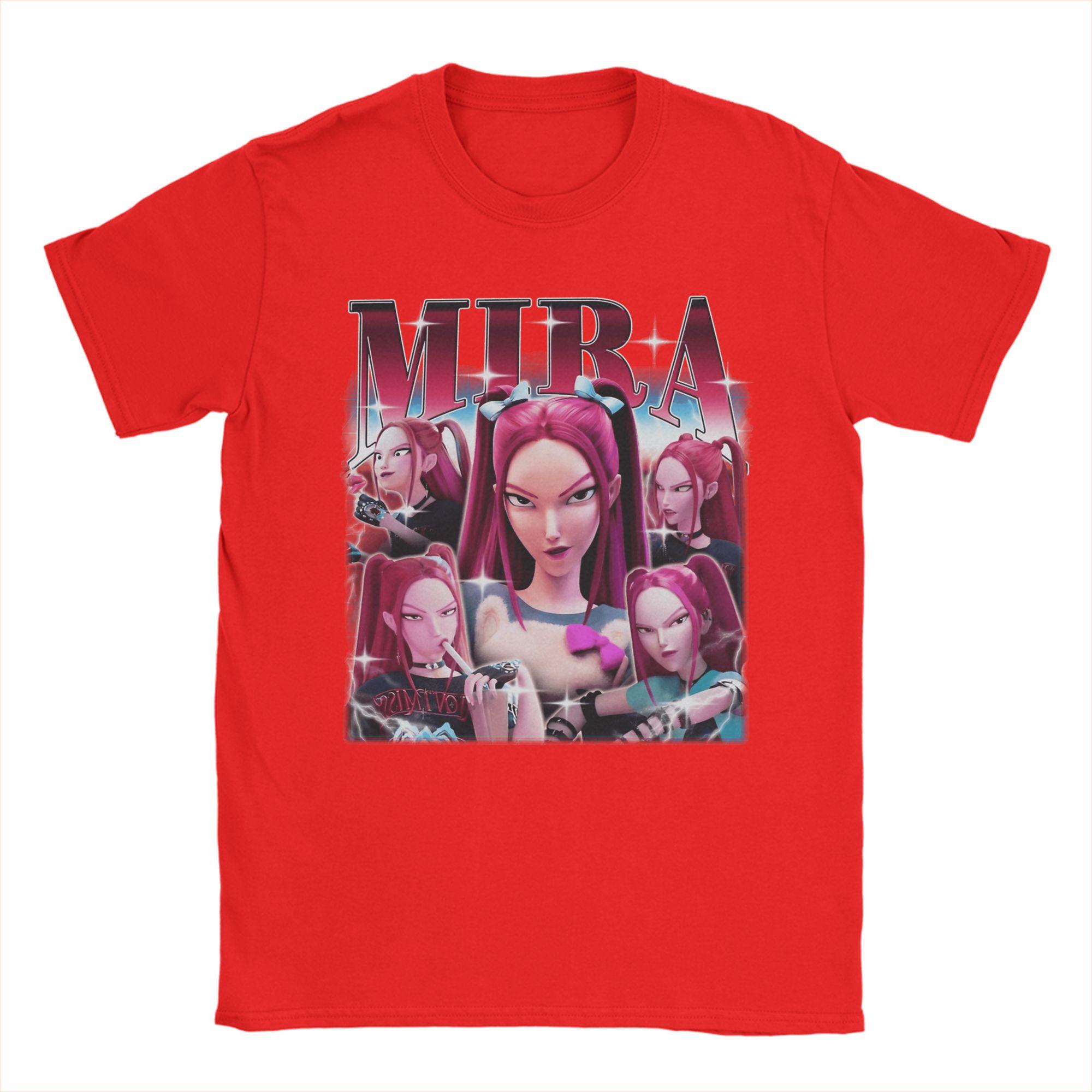 

Huntrix Mira K-Pop Охотники на демонов Фан-арт Футболка Пляжная Хлопковые Футболки Для мужчин Новинка Повседневная Футболка Уличная одежда Топы S