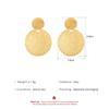 Hammered Double Disc Drop Earrings for Women Textured Round Statement Earrings
