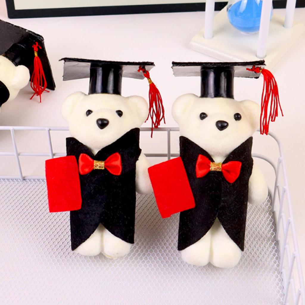 Koundeneko Mini Bouquet di Orsetti di Peluche, Set da 10, Regali di Laurea, Peluche Mini Orsetti Carini, Leggeri e Portatili, Perfetti per Bouquet,