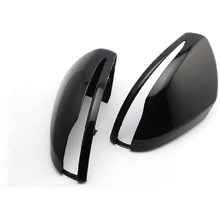 2Pcs LHD Car Side Rearview Mirror Caps Cover for Benz C E GLC Class W205 X253 W213 W222 2016- ABS Car Accessories (Glossy Black)