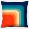 Retro Rainbow Geometric Color Series Pillow Cover Gift Home Office Decoration Pillow Bedroom Sofa Car Cushion Cover