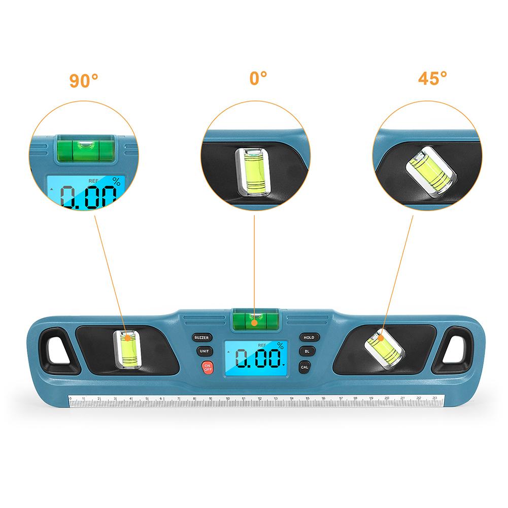Digital Level Inclinometer Horizontal Scale Ruler Angle Finder Bubble Level Electric Level Protractor Measurement 285x59x19mm