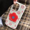 Little Red Flower Stand Phone Case for iPhone 15, iPhone 16, iPhone 17 Pro Max