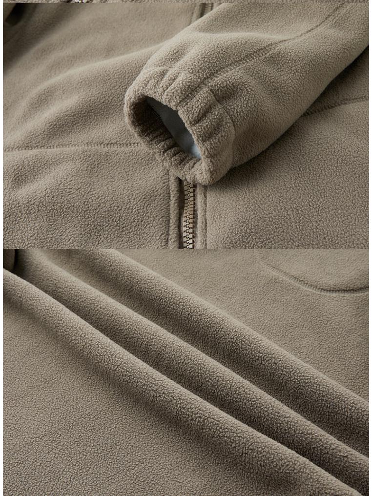 Unisex Sherpa Fleece Hooded Jacket: Warm, Thick, Casual Fashion for Autumn & Winter.