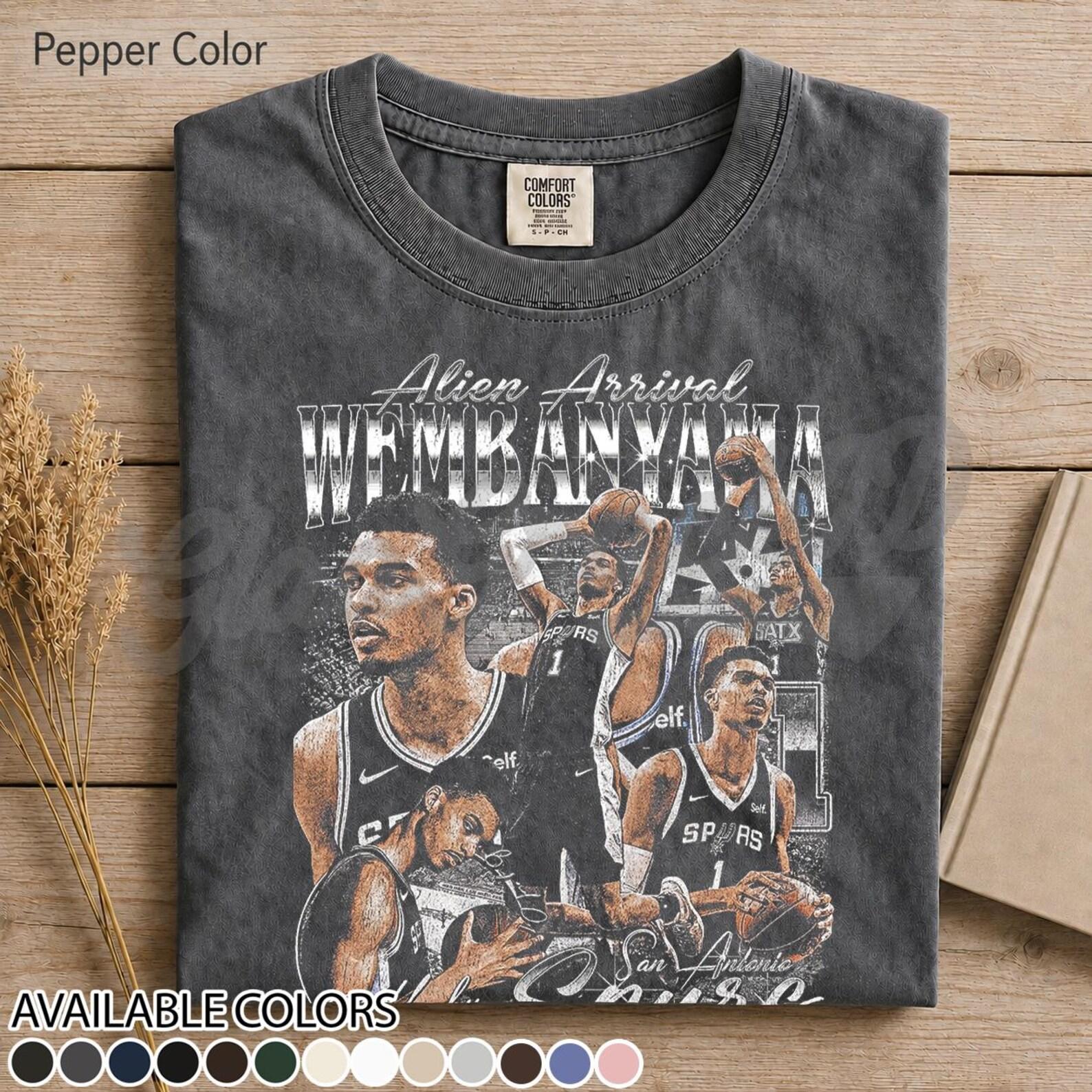 Wemby Alien Victor Wembanyama Comfort Colors Basketball Vintage, Gift For Man and Woman Unisex T-Shirt BK M