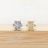 F136 Titanium Flower Peacock Crown Earrings, Long Studs for Cartilage Piercing, 1.2/1.0 Thickness