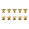 10 Pcs Mini Gold Flower Vases 6.7cm Tall, Bright Golden Metal Vases for Table Centerpieces, Small Flower Arrangement Pots