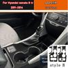 Hyundai Sonata 8 YF 2011-2014 İçin Araba İç Sticker Vites Kutusu Koruyucu Film Karbon Fiber Siyah Vites Paneli Sticker