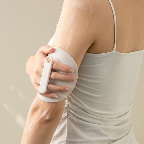 Silicone Bath Brush Silicone Gentle Exfoliating Three-Finger Anti-Slip Grip Body Scrubber Sensitive Skin Massage Tool