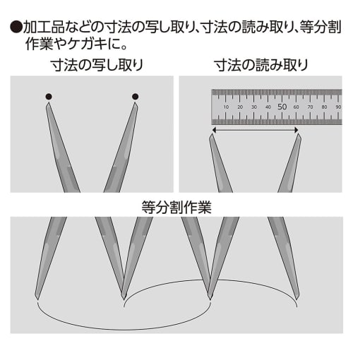 Shinwa Sokutei Steel Compass D 25cm 77536