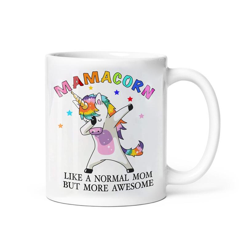 Christmas Mother'S Day Mom Unicorn Mamacorn Ceramic Coffee Mark Cup Tea Cup Unicorn