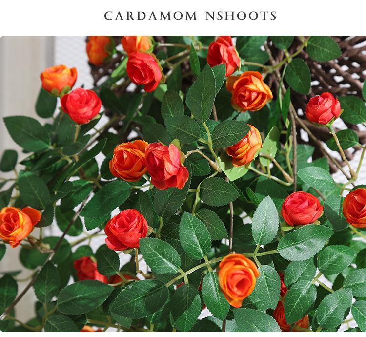 Artificial Rose Flower Vine for Wall & Pipe Decoration In Living Rooms, Malls & Courtyards