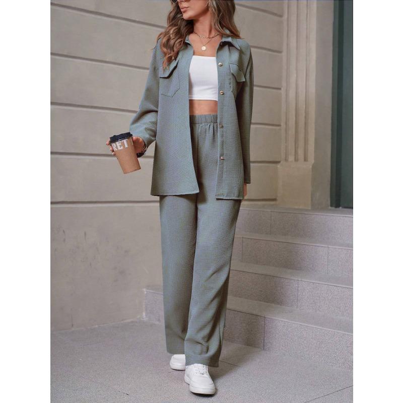 Cardigan à revers gaufré pour femme, costume décontracté, automne/hiver