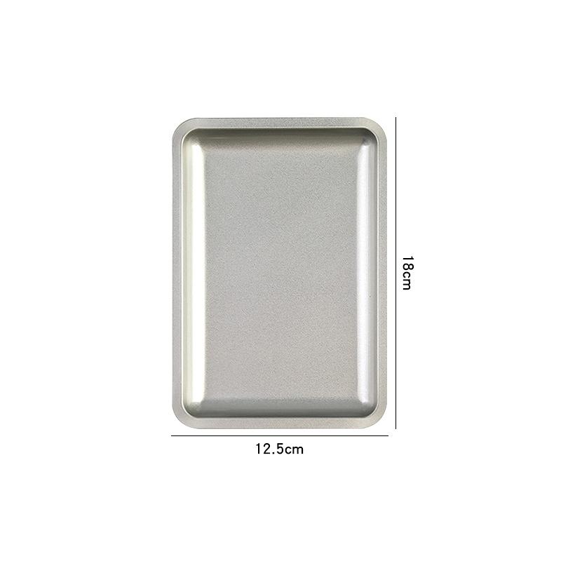 1Pc Square Stainless Steel Cosmetic Storage Tray Nail Art Equipment Plate Tools Dental&False Nails Nail Decorations Display Tray