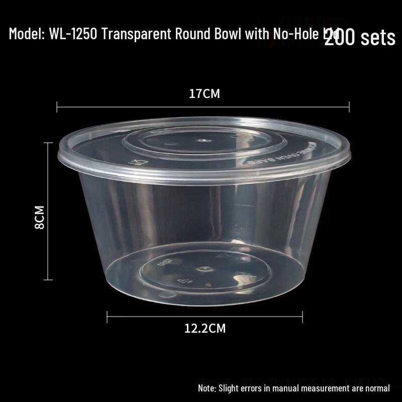 

Disposable Plastic Round Food Containers with Lids