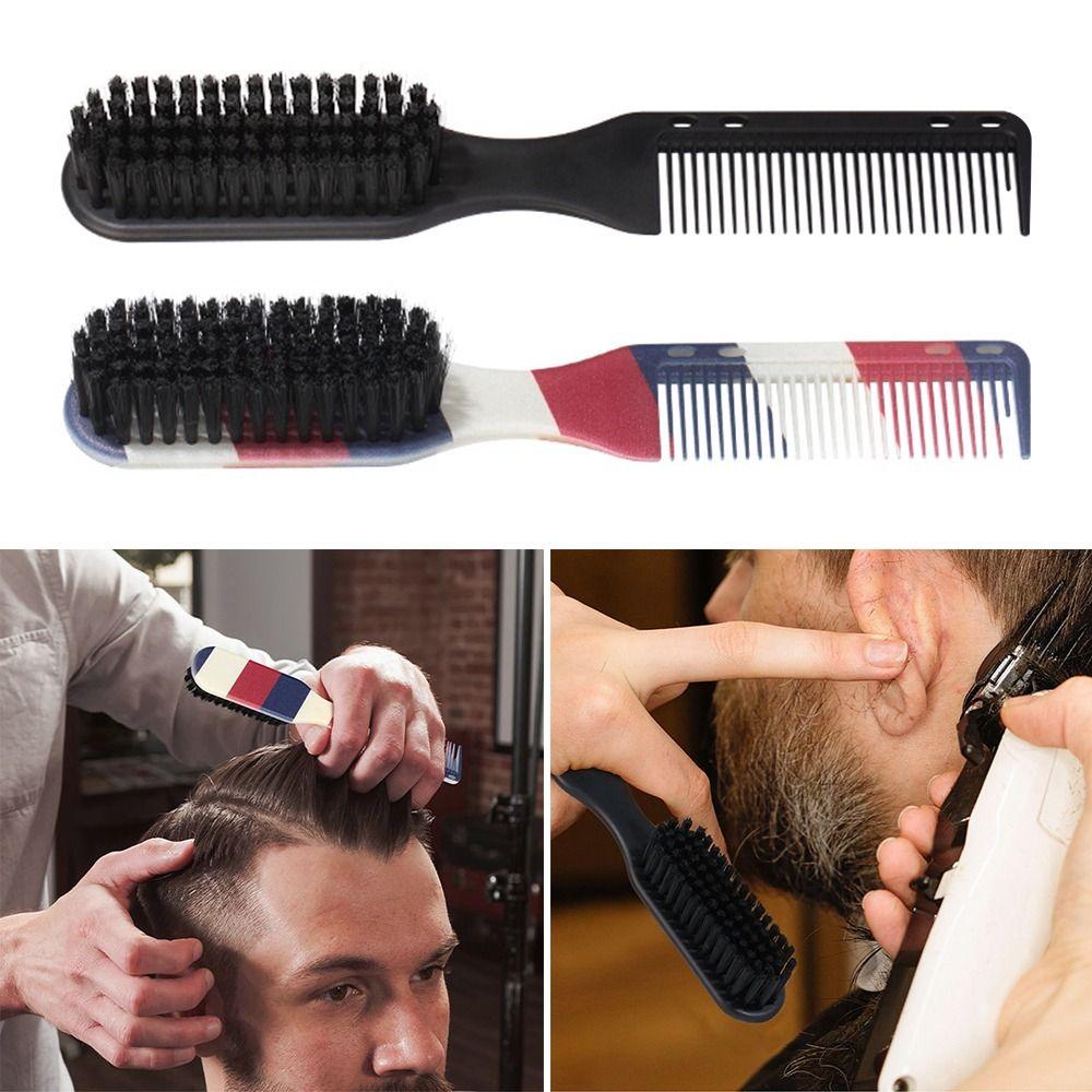 2Pcs Hair Styling Double-sided Comb Black Small Hair Comb Durable Hair Brush  Barber