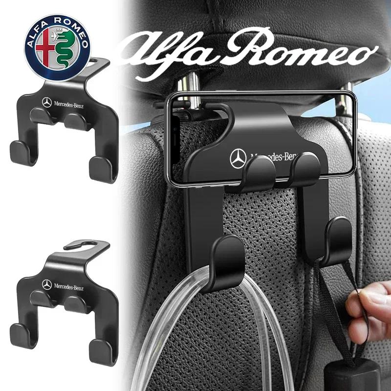 FSUO7 1/2Pcs Car Seat Back Double Hook Headrest Hanger Hook For Mercedes Benz Amg W204 W213 W205 W211 W212 W176 W205 W203 Accessories