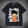 Dragon Ball Wukong joint short-sleeved T-shirt male queen big hand-painted same men's and women's pure clothes loose halfsleeves