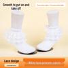 Stylish 3D Lace Trim White Princess Socks - Breathable, Comfortable Children's Design