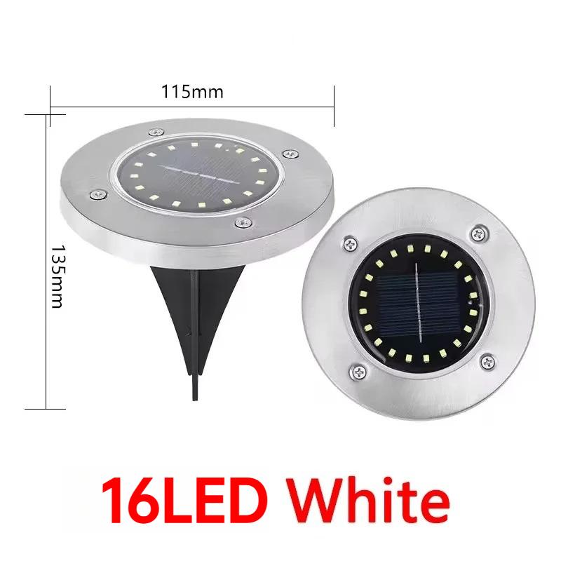 Solar Powered Underground Disk Light, Outdoor Buried Spotlight Lamp, Waterproof In-Ground Landscape Light For Home Garden Lawn Yard Pathway Decoration